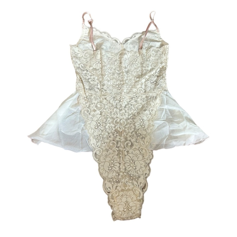 Free People Revolve HAH Sexy Maid to Wear Bodysuit in Blanc Lace Sz Small NWT - Picture 5 of 15
